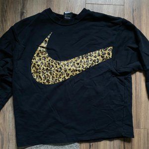 Nike Leopard Check Crewneck